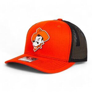 OSU Cowboys Pistol Pete Snapback Trucker Hat- Orange/ Black